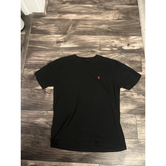 Vintage Polo Ralph Lauren T-shirt Men Small Black Pony Red Short Sleeve 584 - Picture 1 of 4